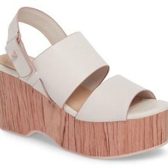 Kelsi Dagger Womens Platform Wedge Sandals Leather - Picture 1 of 8